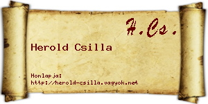 Herold Csilla névjegykártya